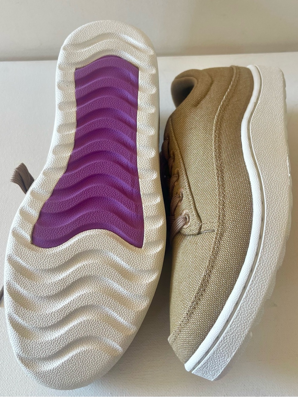 NEW ALLBIRDS CANVAS PACERS HAZY BEIGE SKATER CHIC SNEAKER WOMENS SIZE 6 - Picture 12 of 14